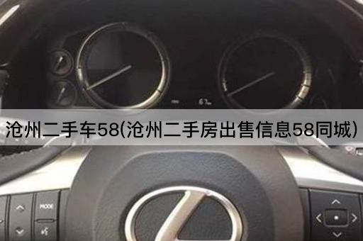 沧州二手车58(沧州二手房出售信息58同城)