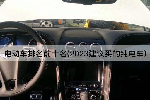 电动车排名前十名(2023建议买的纯电车)