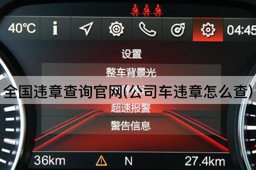 全国违章查询官网(公司车违章怎么查)
