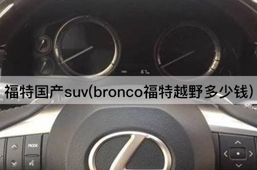 福特国产suv(bronco福特越野多少钱)