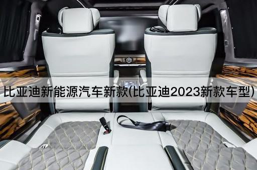 比亚迪新能源汽车新款(比亚迪2023新款车型)