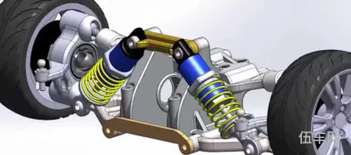 汽车减震器原理动态图(前减震原理3D视频)